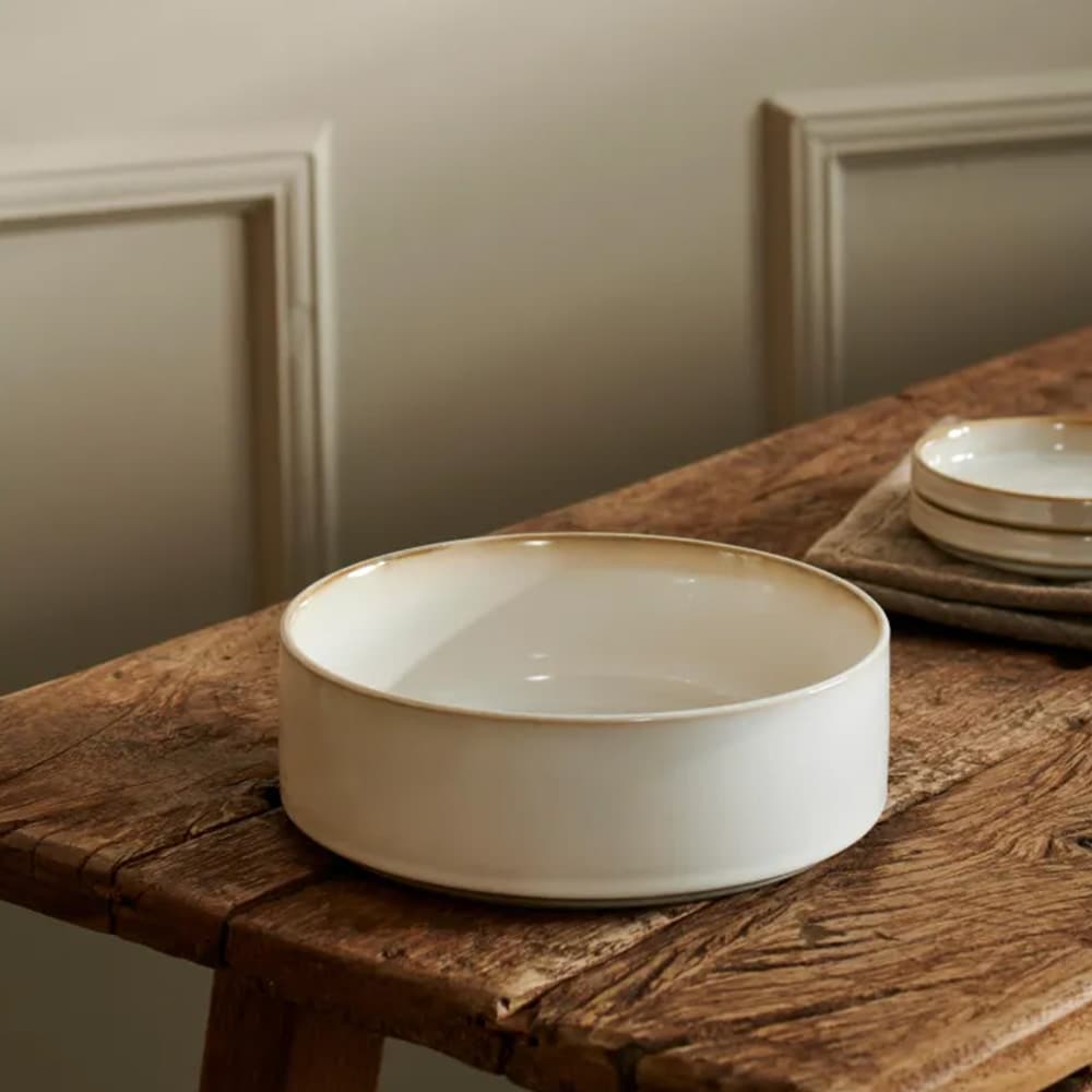 Mineraalimarmori keraaminen kulho 16x6cm - valkoinen