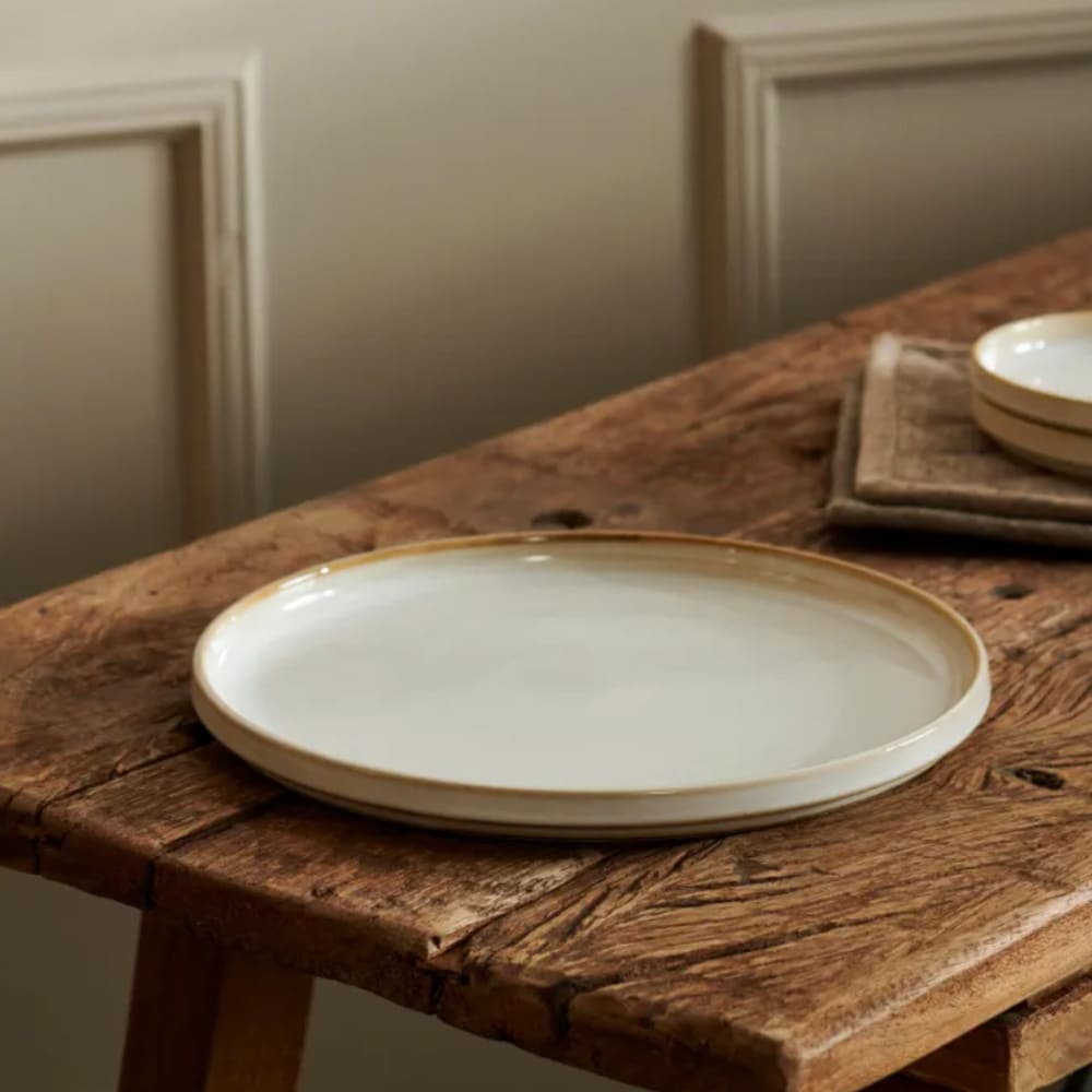 Mineraalimarmori keraaminen lautanen 20cm - valkoinen