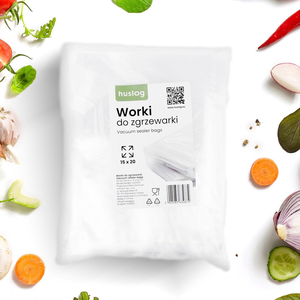 Huslog tyhjiöpussit 15×20 cm – 50-pakkaus