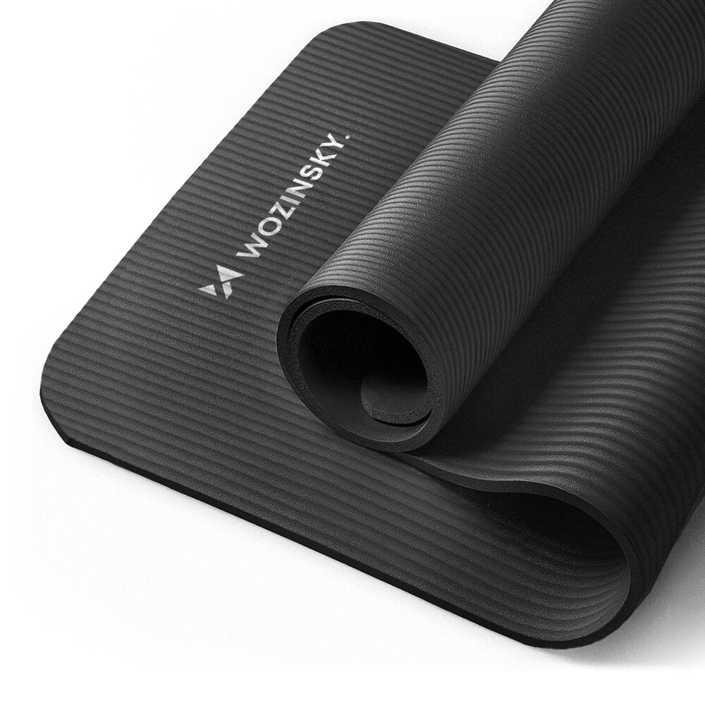 Wozinsky Joogamatto 181 x 63 x 0,9 cm - Musta
