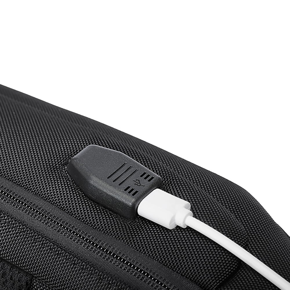 Wozinsky Reppu lukolla ja USB-liitännällä - Musta