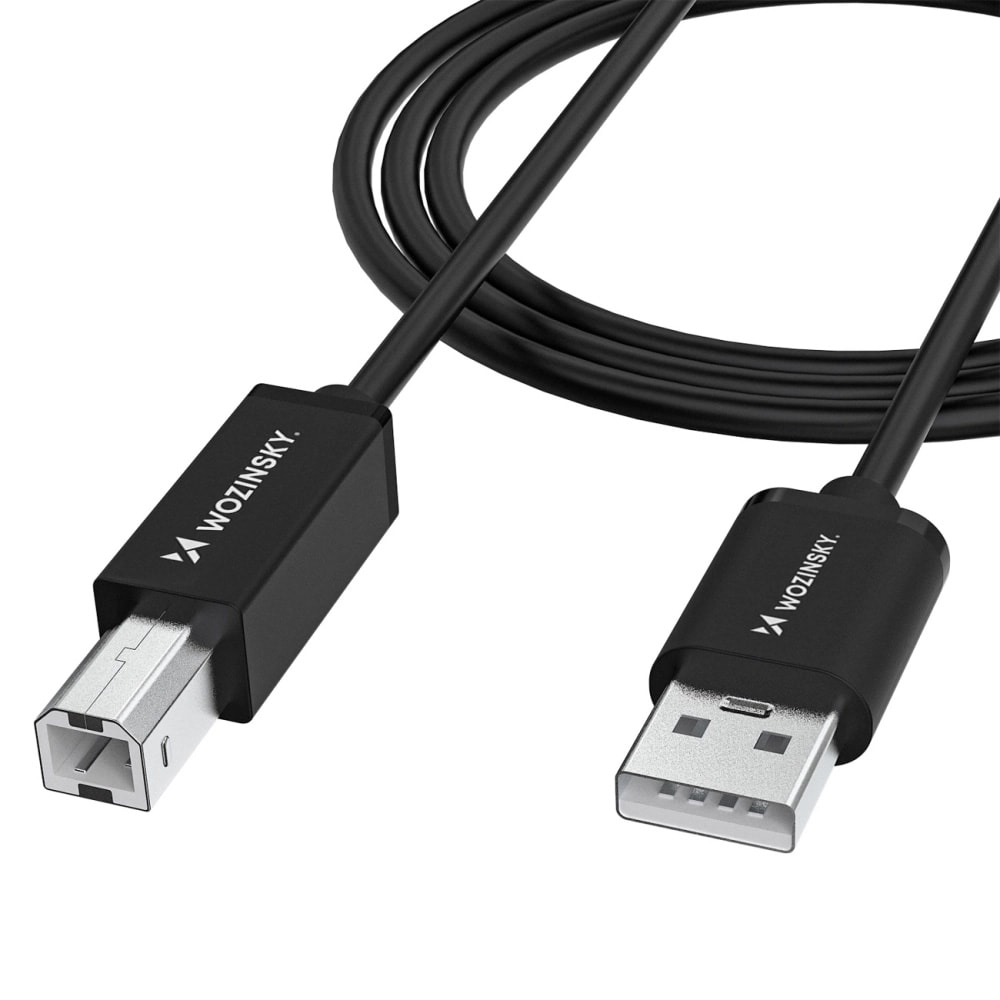 Wozinsky USB-B USB-kaapeli 480Mb/s 1m - Svart