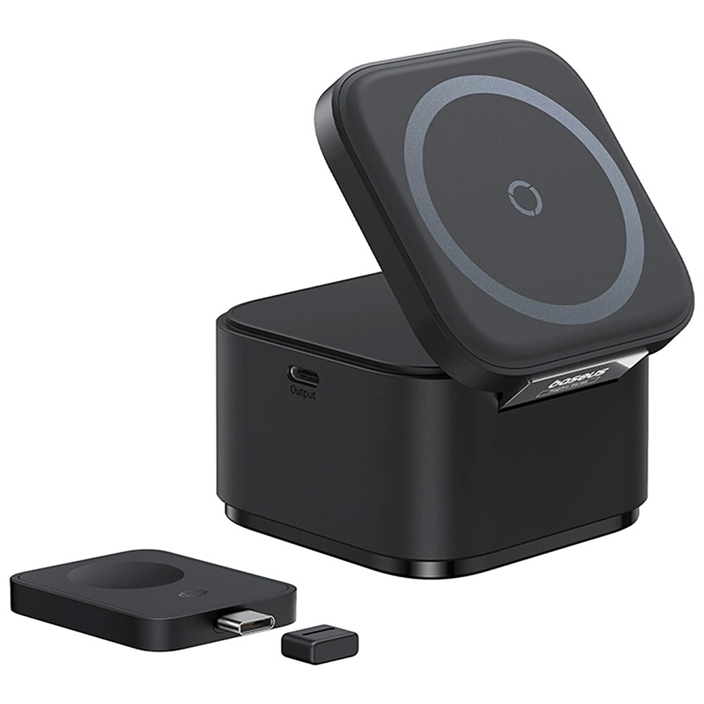 Baseus MagPro 3in1 -latausasema MagSafe 25W:lla - Svart