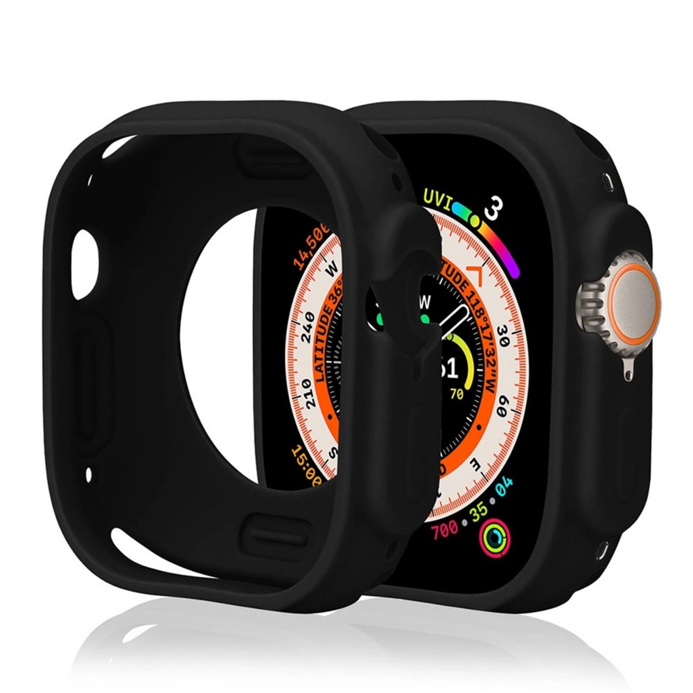 Silikonikuori Apple Watch 42 mm (Series 1/2/3) – Musta