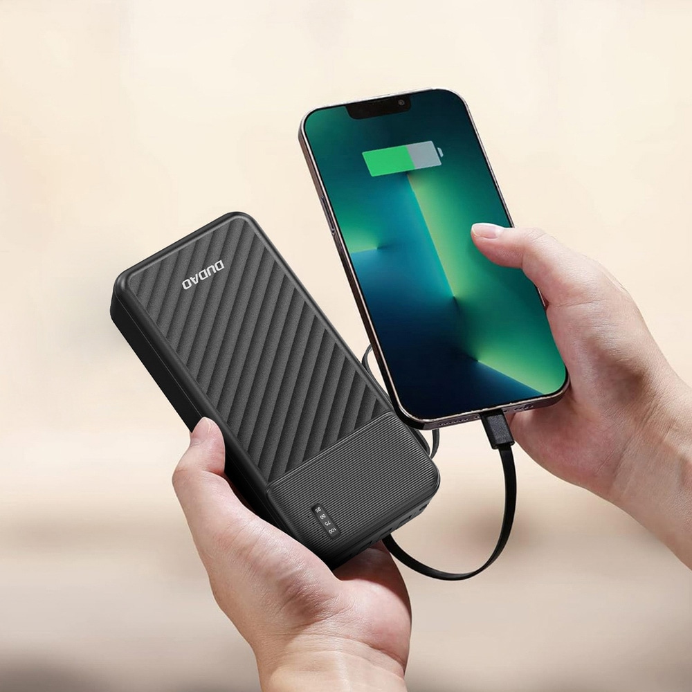 Dudao Pro 20000mAh Powerbank – sisäänrakennetut USB-kaapelit & pikalataus