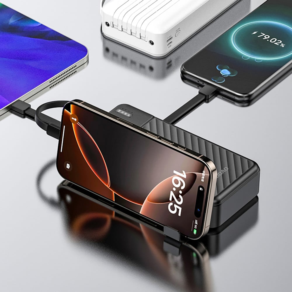 Dudao Pro 20000mAh Powerbank – sisäänrakennetut USB-kaapelit & pikalataus