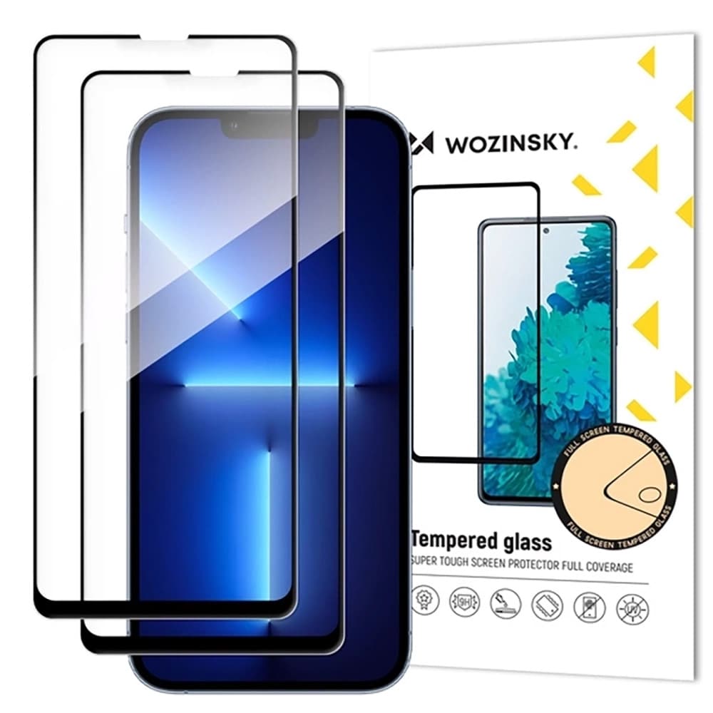 Wozinsky Karkaistu näytönsuoja Samsung Galaxy A17 / A17 5G 2-pack - Svart Kehys - Svart Frame