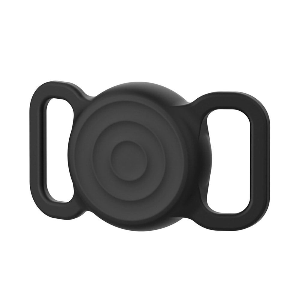 AirTag-silikonipidike koiran ja kissan kaulapantaan – musta