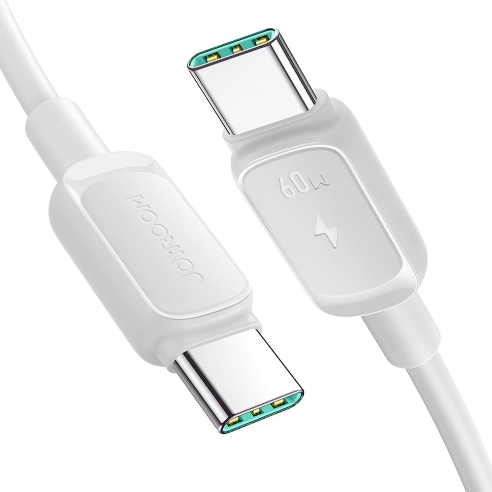 Joyroom USB-C–USB-C-kaapeli 60 W 1,2 m – Valkoinen