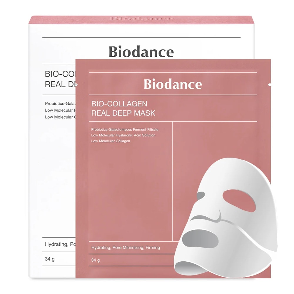 4-pack Biodance Bio-Collagen Real Deep Mask - intensiivisesti kosteuttava hydrogeelinen naamio