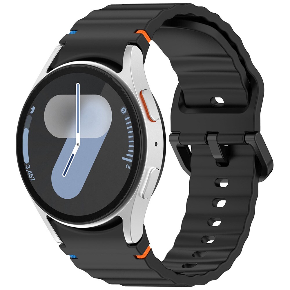 Silikoniranneke Samsung Watch 7:lle - Musta