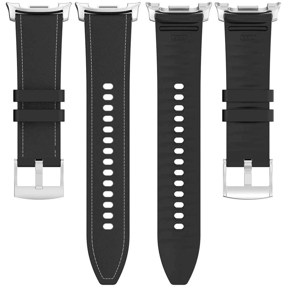 Silikoniranneke Samsung Galaxy Watch 8:lle / Watch 8:lle Classic - Musta