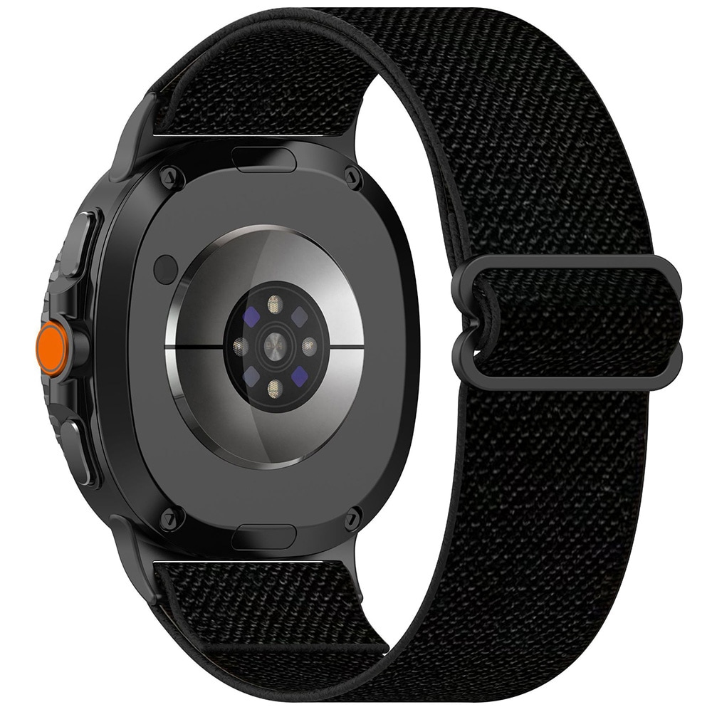 Nailonranneke Samsung Galaxy Watch 8 / Watch 8 Classic - Musta - Musta varten