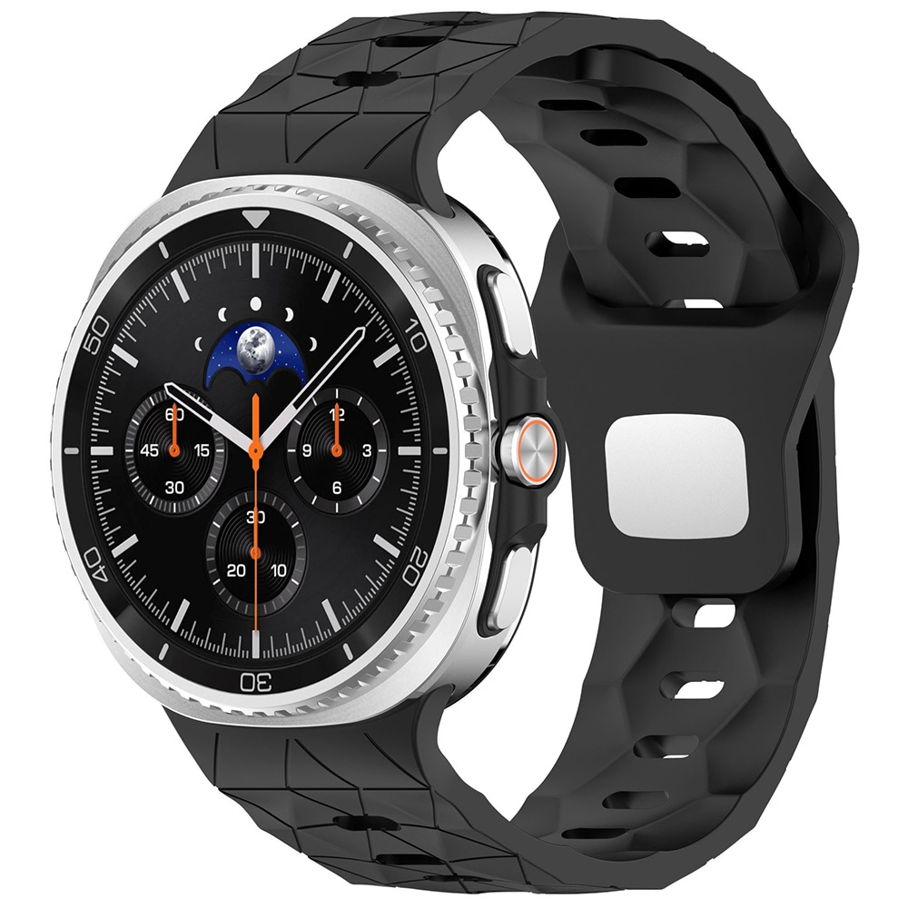 Silikoniranneke Samsung Galaxy Watch 8:lle / Watch 8:lle Classic - Musta