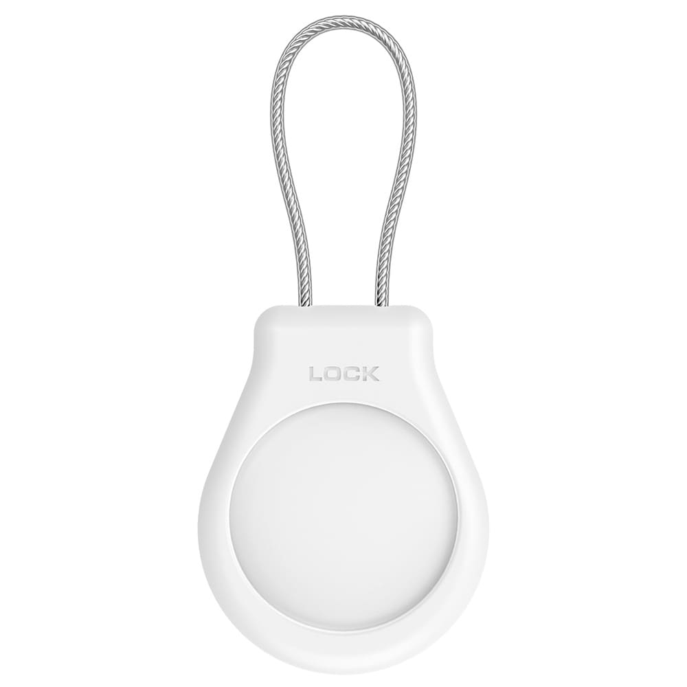 Avaimenperä, jossa on vedenkestävä Airtag-pidike - Valkoinen