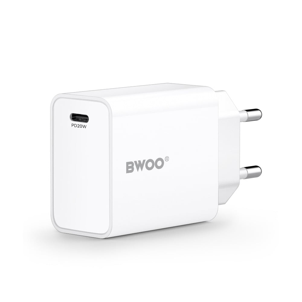 BWOO Seinälaturi 20W QC USB-C:llä varustettuna