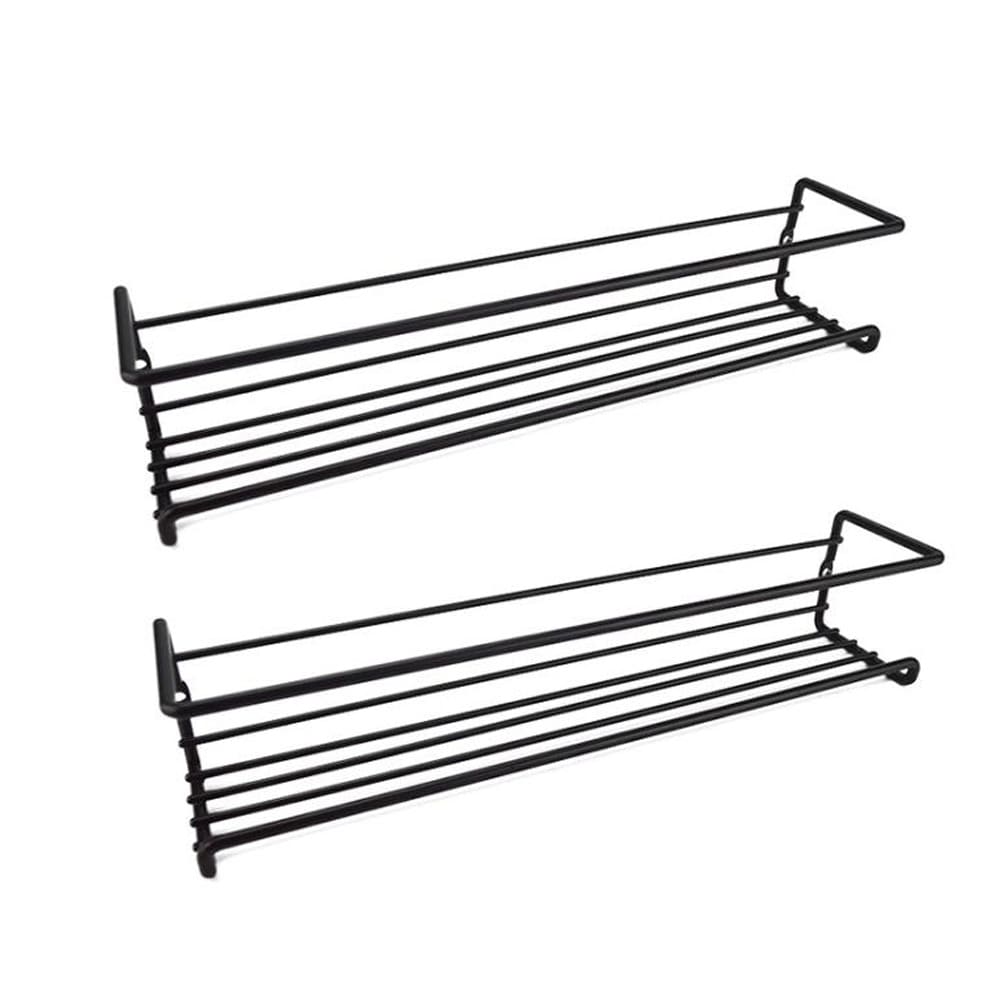 Seinäkiinnitteinen maustehylly 29x6.5x6cm 2-pack - Svart
