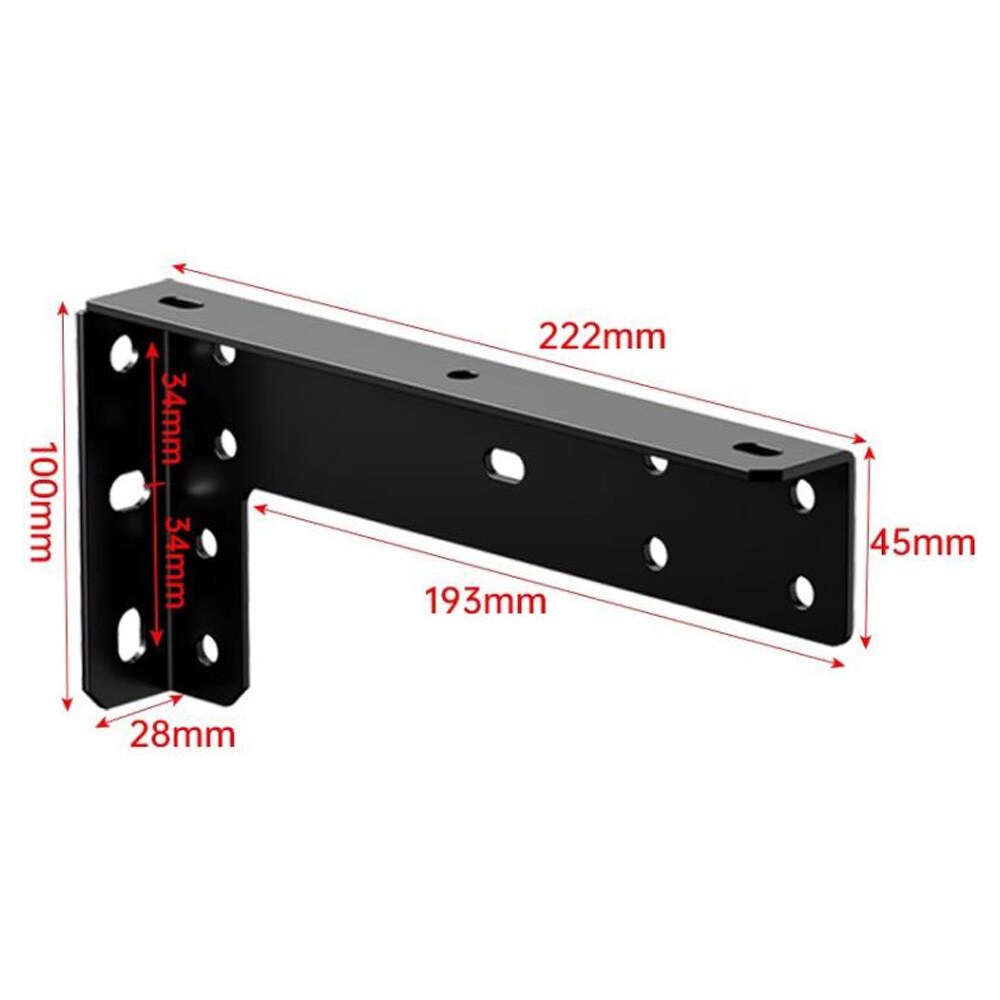 Raskaat kannattimet kelluville huonekaluille 22.2cm 2-pack - Musta