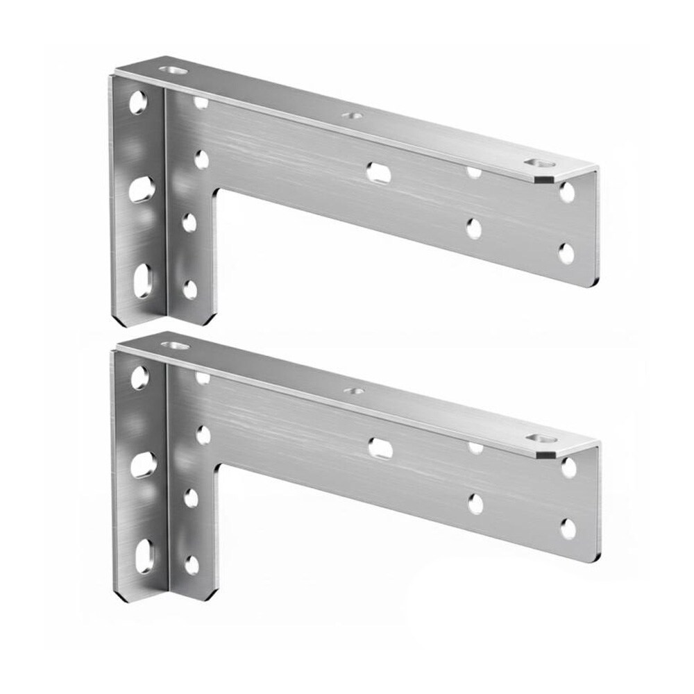 Raskaat kannattimet kelluville kalusteille 22,2cm 2-pack - Ruostumaton teräs