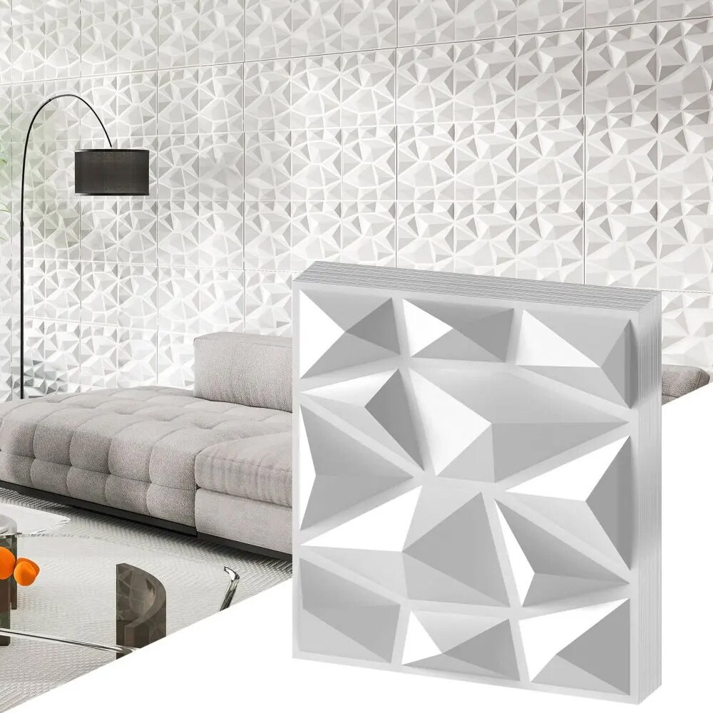3D-seinäpaneelit timanttikuvioinnilla – 50 kpl, 4,5 m²