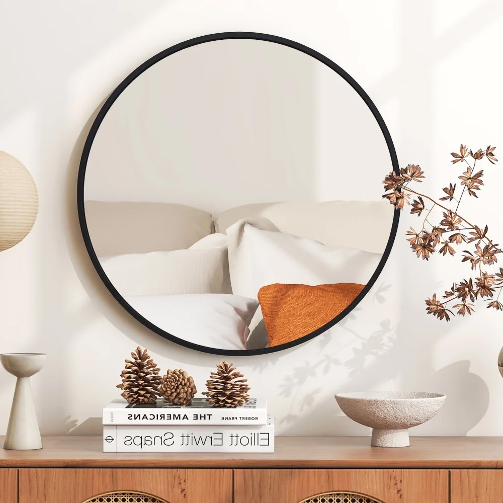 LED-kylpyhuonepeili 60 cm säädettävällä valaistuksella – musta