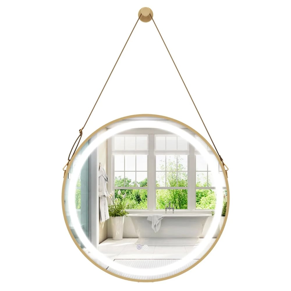 Huurtumaton kylpyhuoneen peili 60 cm säädettävällä LED-valaistuksella