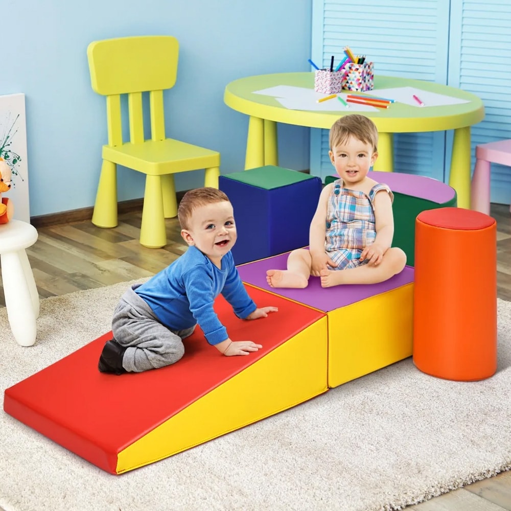 Pehmeä vaahtomuovinen kiipeilysetti lapsille 9 kk–3 vuotta – 5 osaa