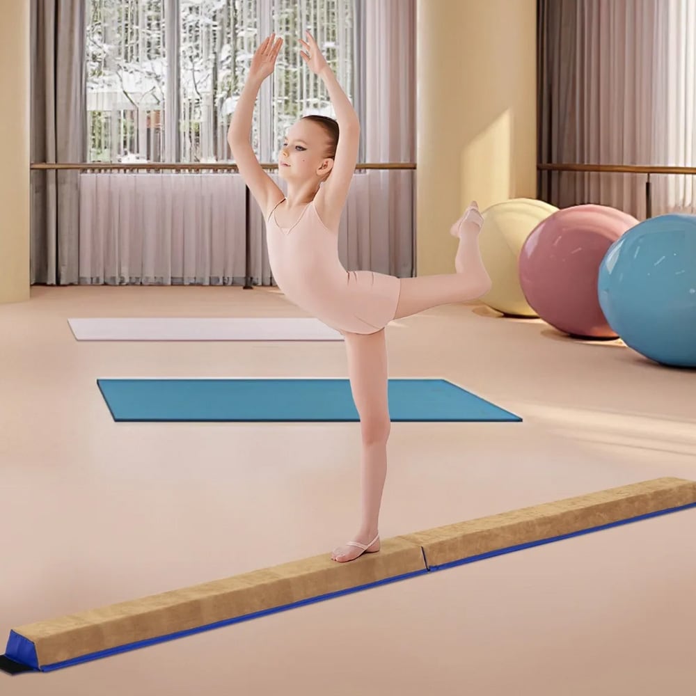 Tasapainopalkki lattialle 240 cm pitkä - kokoontaitettava harjoituspalkki lapsille ja aloittelijoille