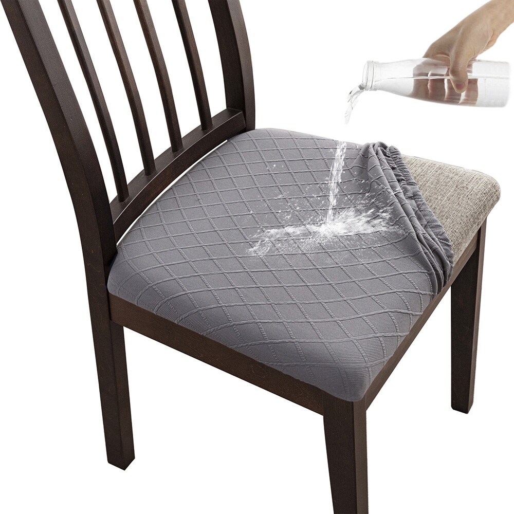 Timanttikuvioinen tuolinpäällinen - harmaa
