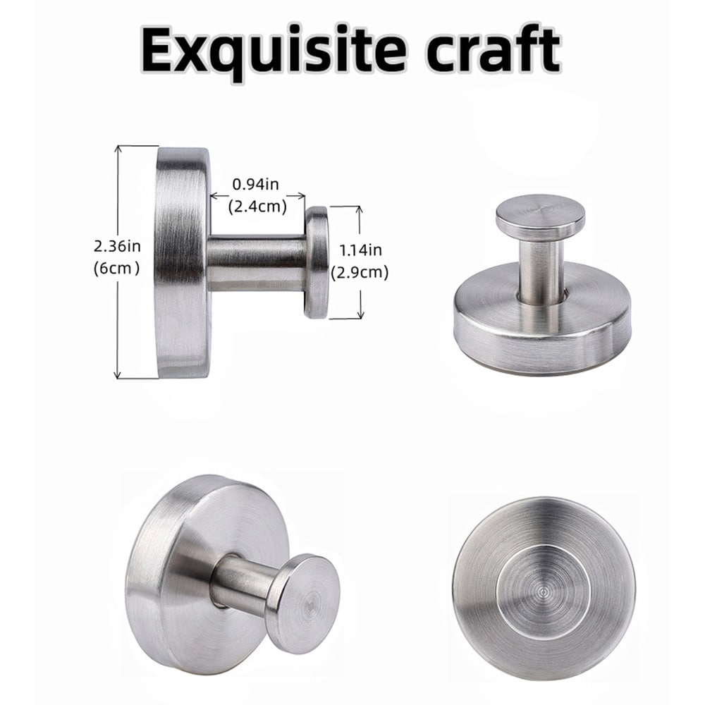 Koukku imukupilla 2-pack - Kiiltävä hopea