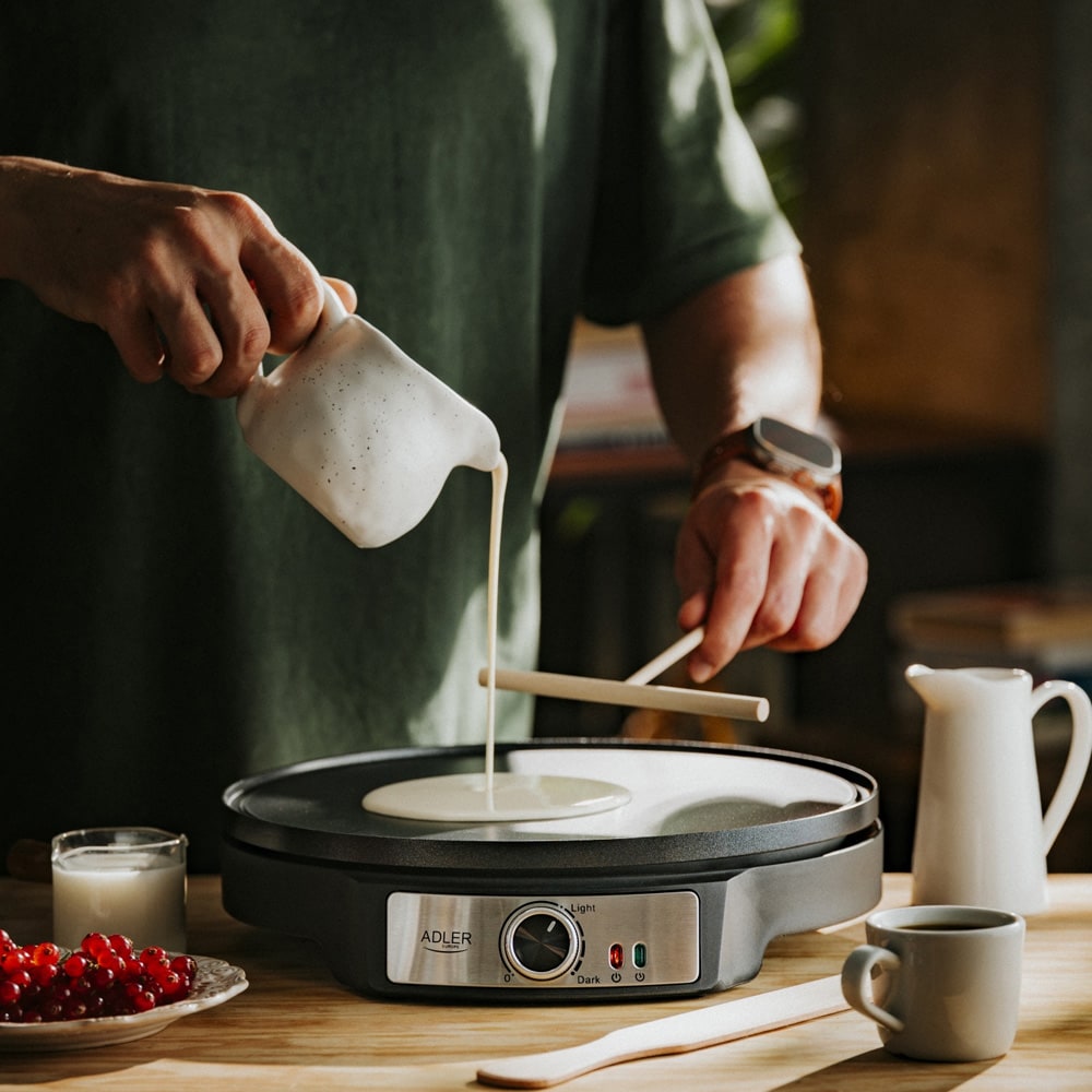 2-in-1 sähköinen kreppikone 30 cm kaksipuolisella levyllä 1600 W