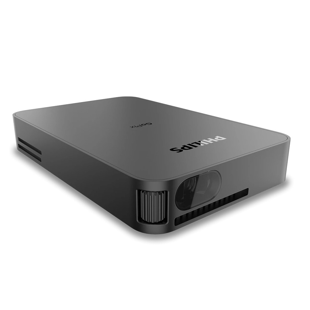 Philips GoPix 1 -mobiiliprojektori, jossa on 1080p-resoluutio ja DLP-tekniikka