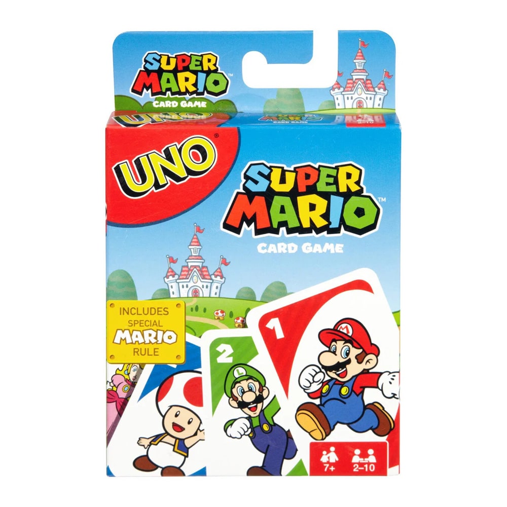 UNO Super Mario Edition - Korttipeli, jossa on erikoiskortteja ja ikonisia hahmoja