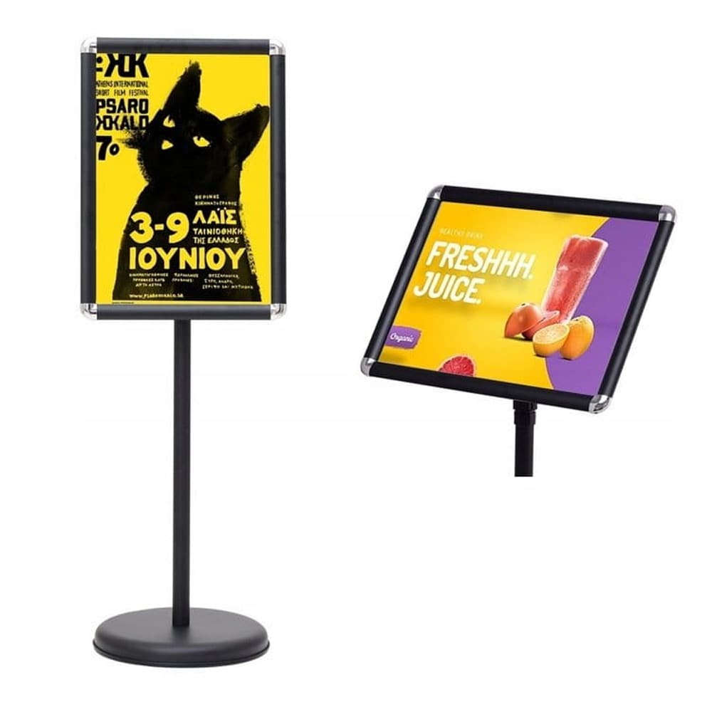 Korkeussäädettävä tiedotusteline A3 - Svart