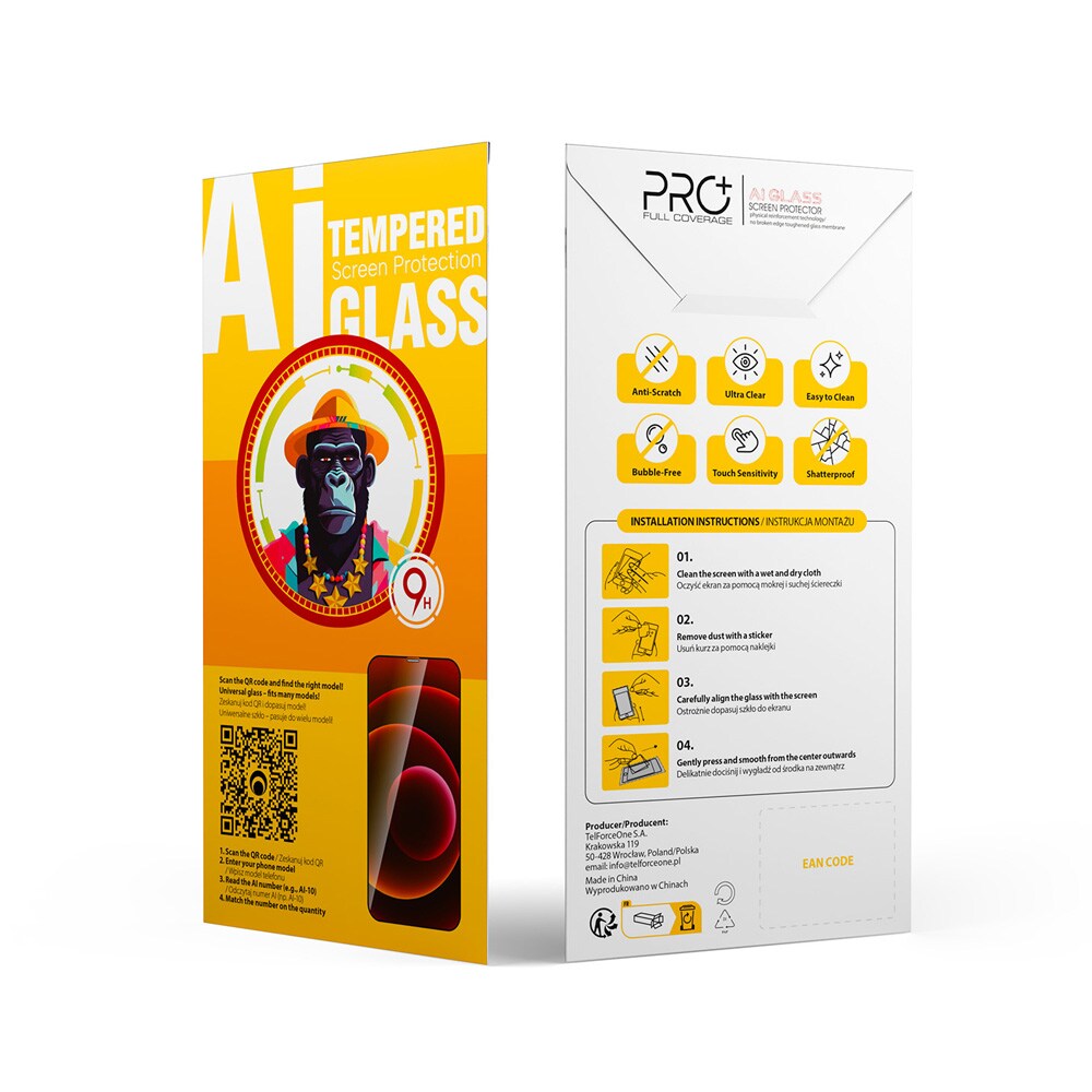 Univeralt karkaistu näytönsuoja 9D OneFit 6.2"