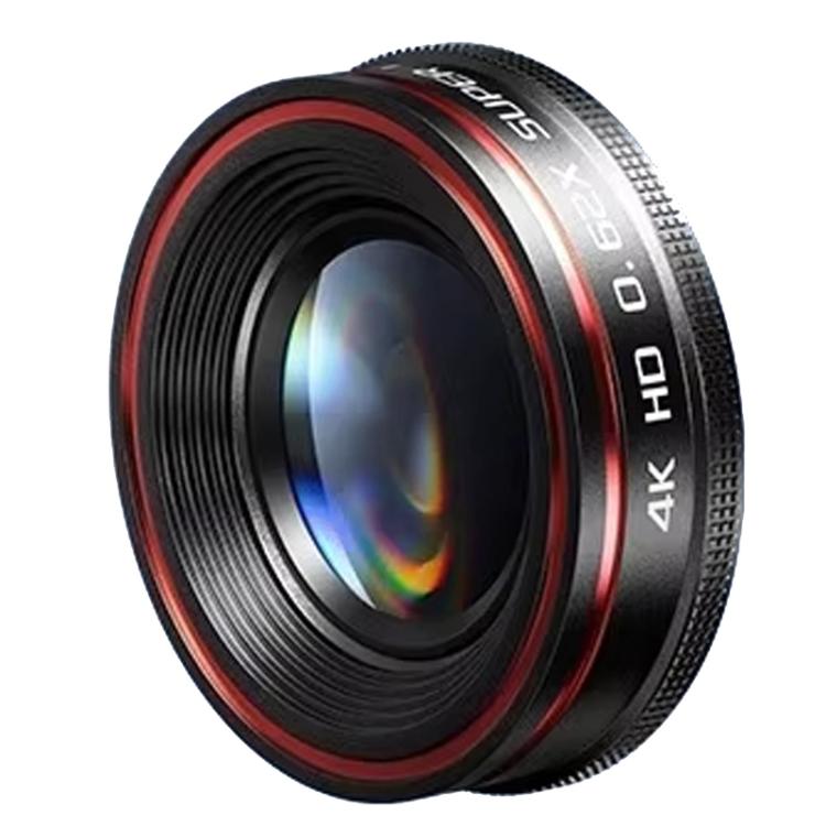 Laajakulmaobjektiivi 0.62X älypuhelimelle monikäyttöisellä optiikalla varustettuna