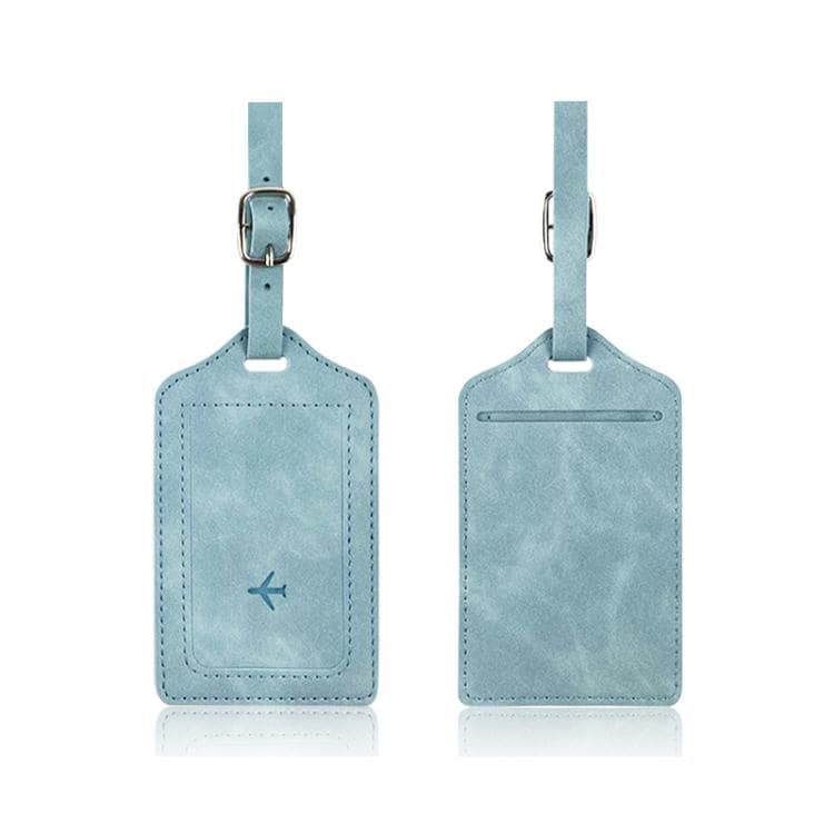 Matkatavaralappu tekonahkaa - Vaaleansininen