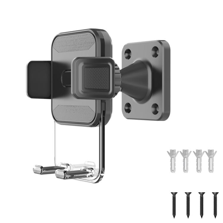 Matkapuhelimen pidike seinäkiinnityksellä ja 360 asteen säädettävällä kulmalla - Svart