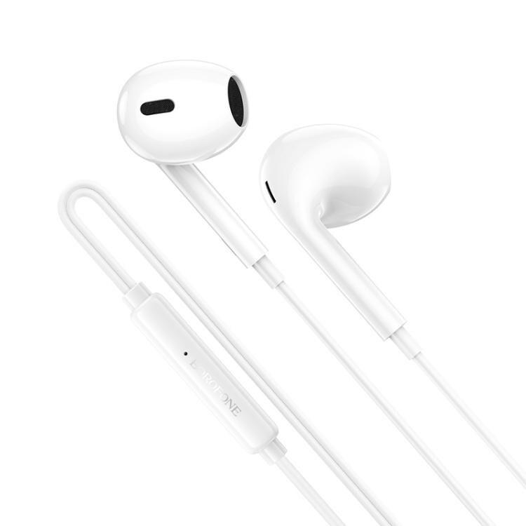 Borofone BM100 In-Ear-kuulokkeet USB-C:llä 1.2m - Valkoinen