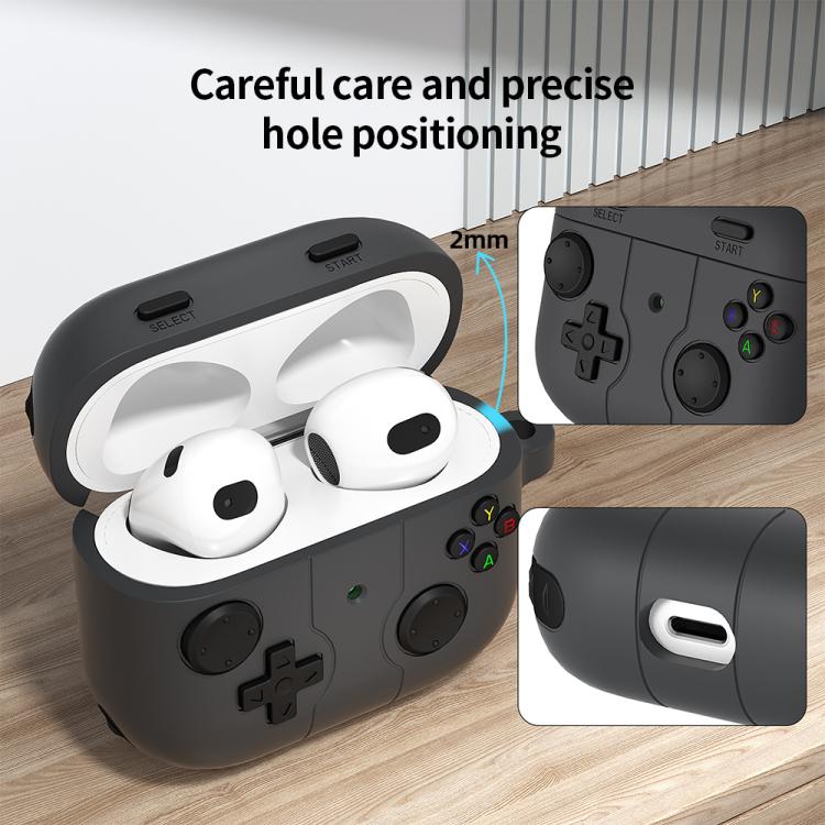 Silikonikotelo peliohjaimen muotoilulla AirPods 3:lle – vaaleanpunaine