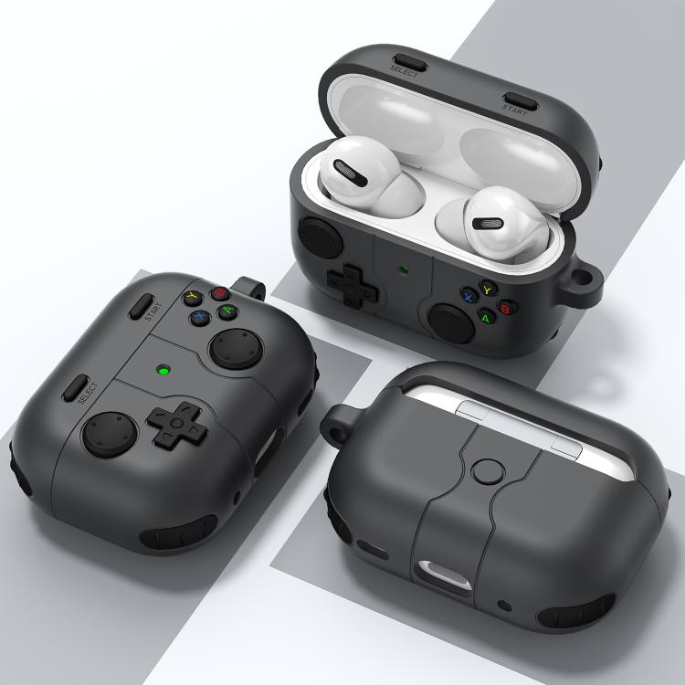 Silikonikotelo peliohjaimen muotoilulla AirPods Pro 2:lle – harmaa
