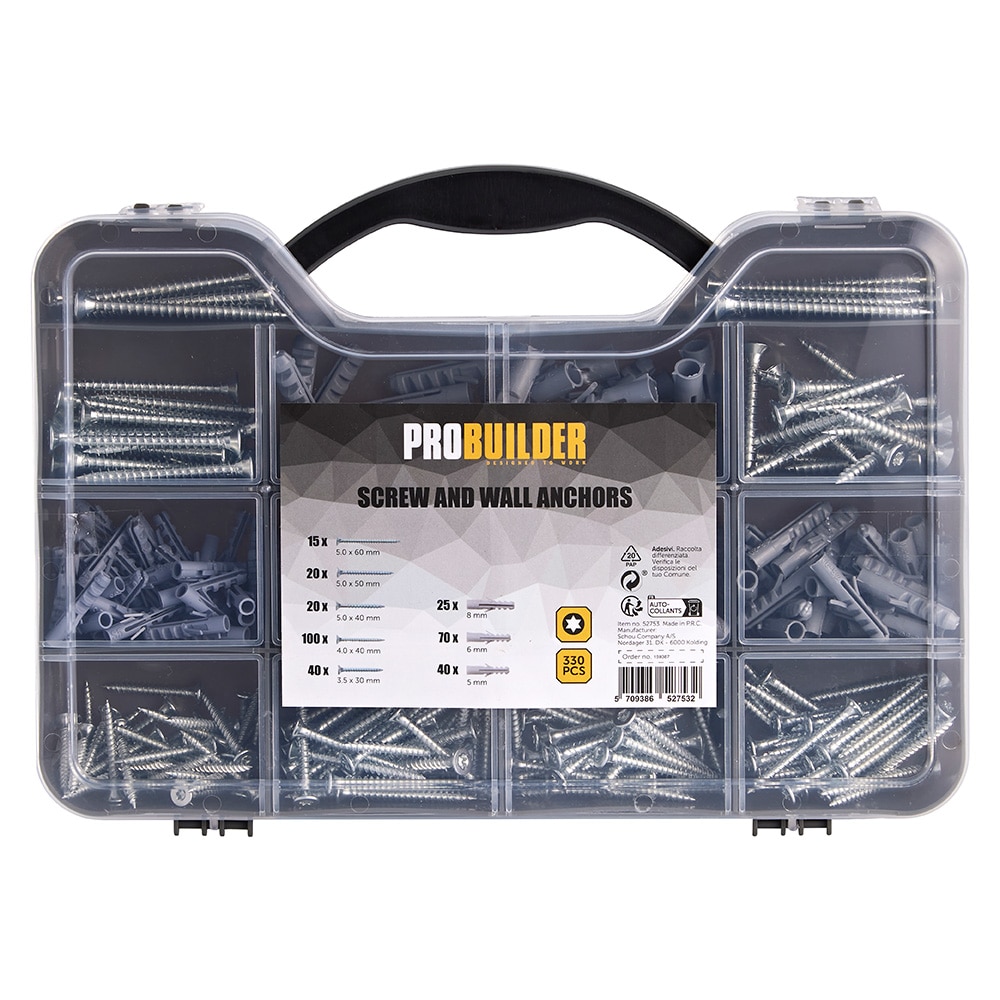 Probuilder ruuvi- ja tulppasarja - 330 kpl