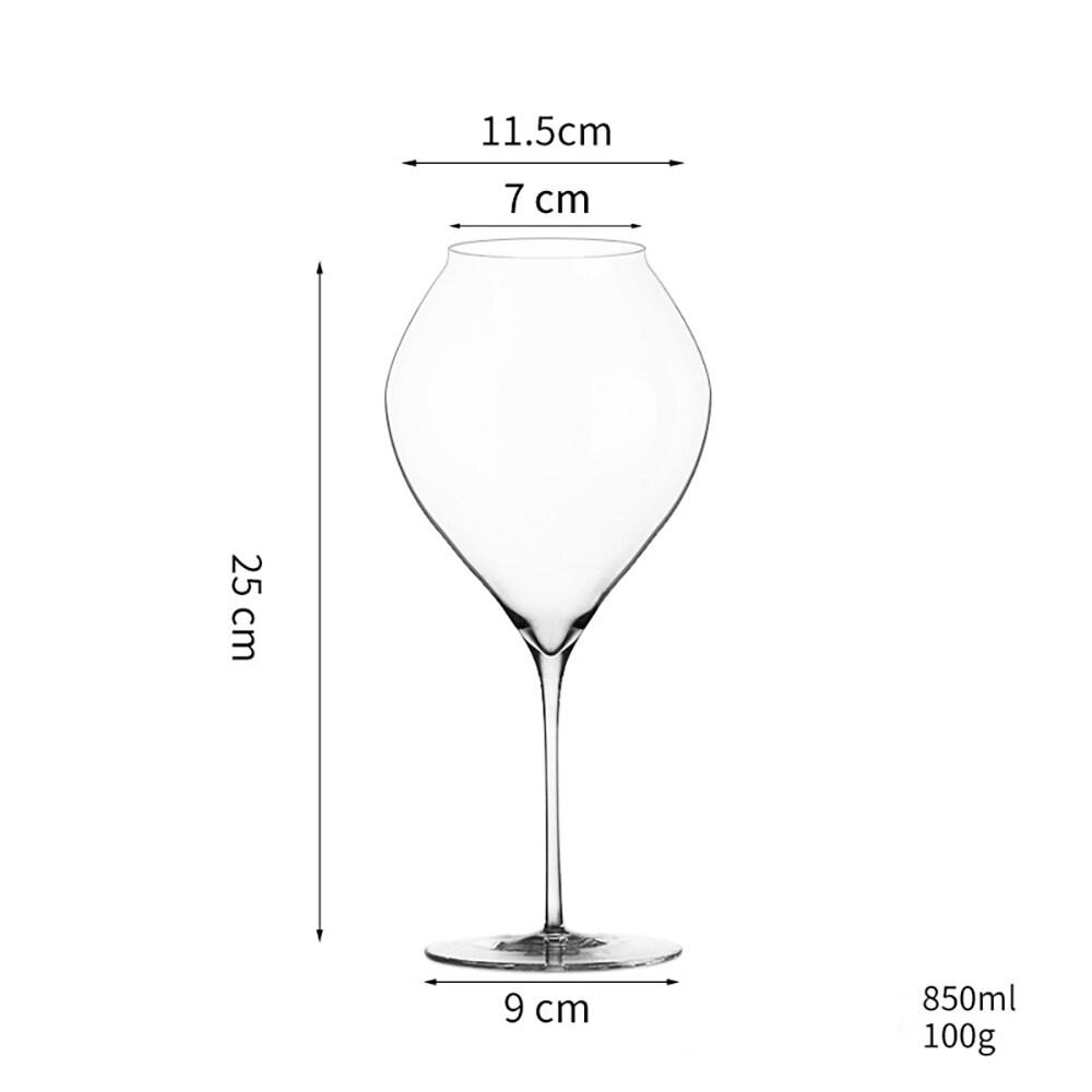 Suuret lasiset viinilasit, 85 cl, 6 kpl:n pakkaus / ohutseinäiset punaviinilasit, joissa on suuri kupu / viinin tarjoiluun tarkoitetut lasit