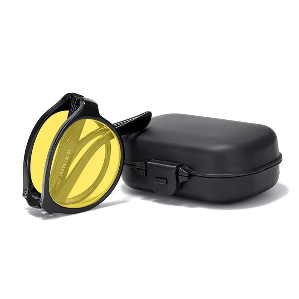 Taitettava Night Vision Car lasit keltaisella linssillä yöajoon