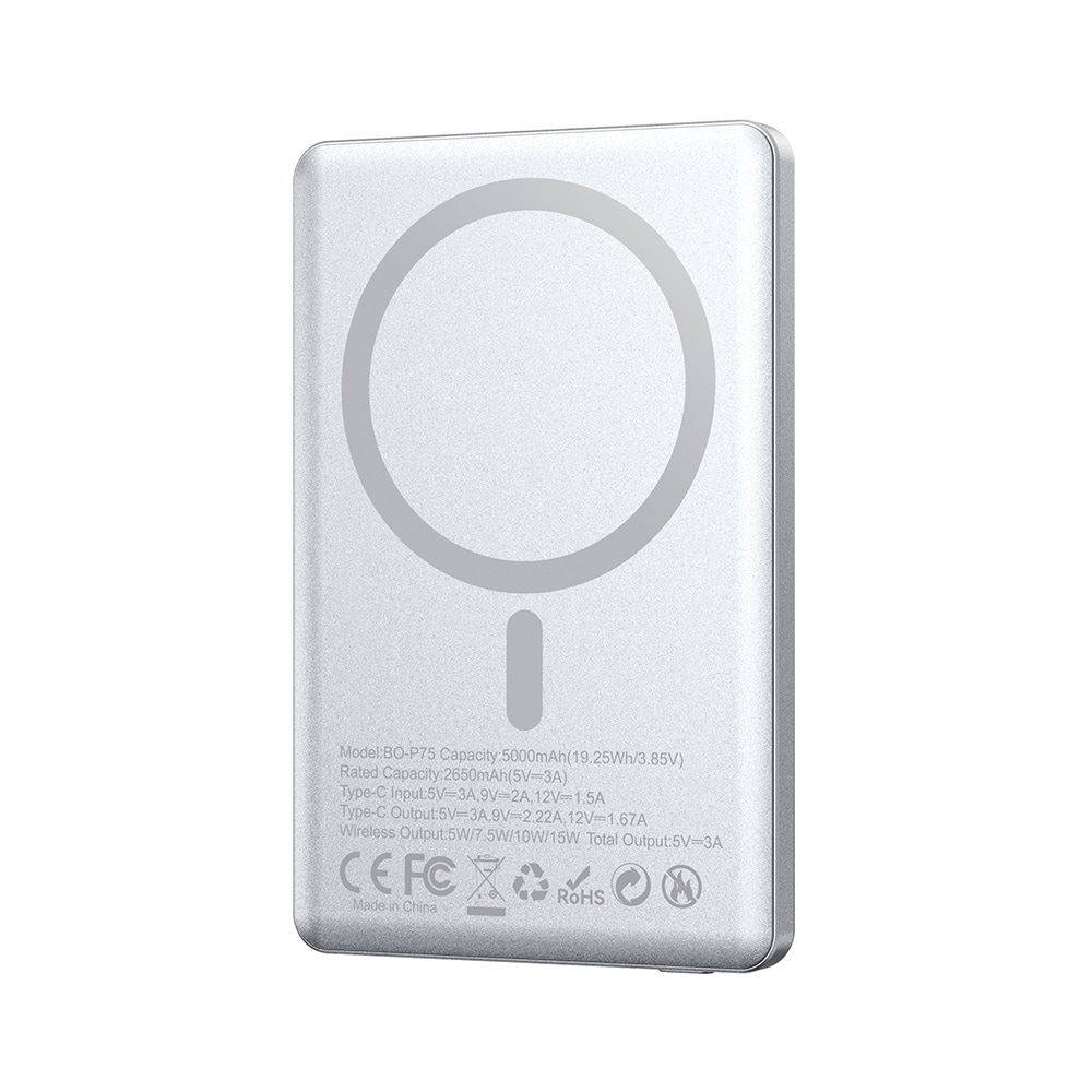 BWOO-virtapankki 10 000 mAh langattomalla latauksella ja PD 20 W:lla