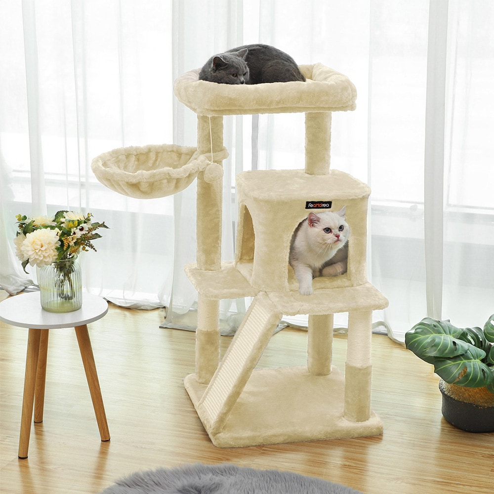 Pieni 3-kerroksinen kissatorni 96 cm - Beige