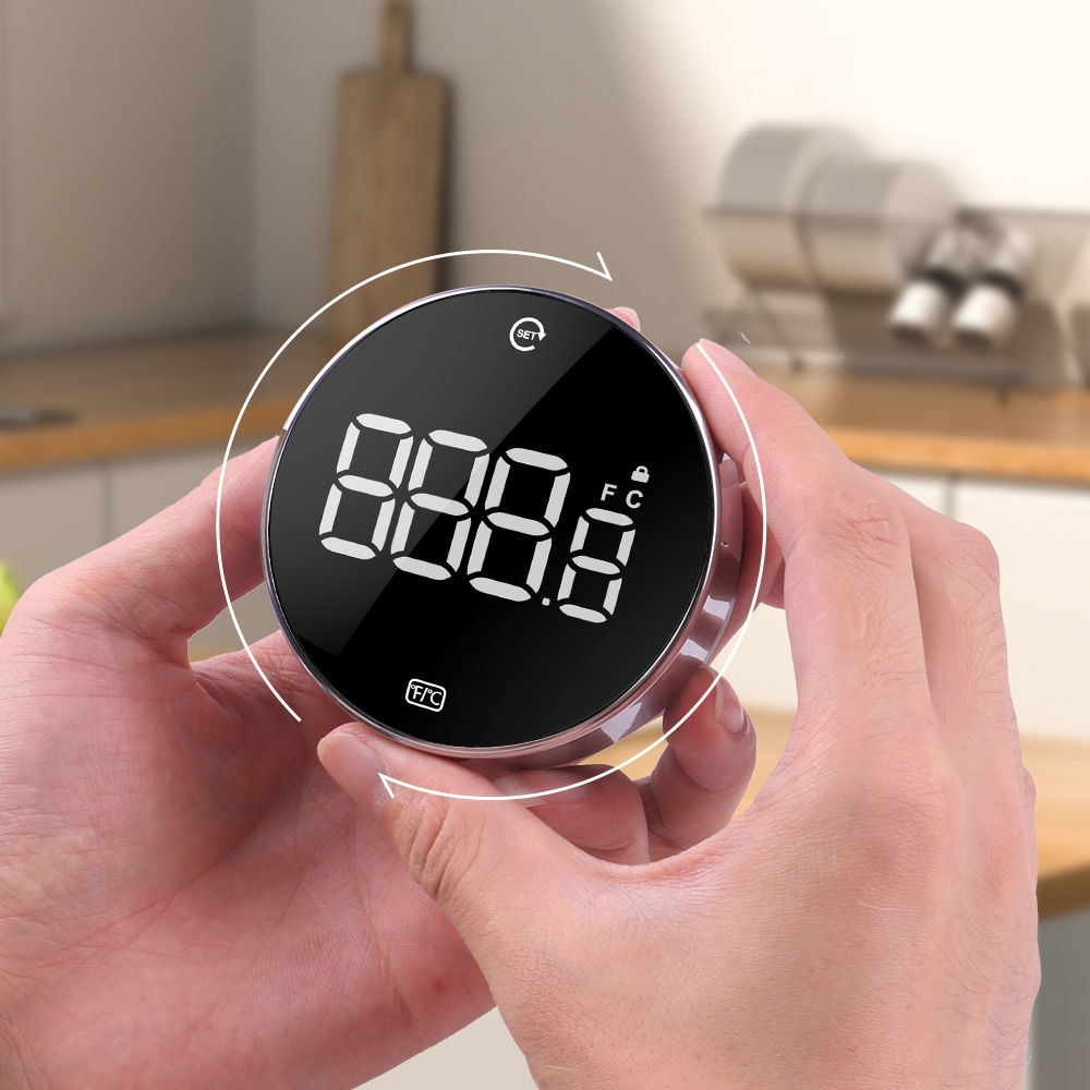 Digitaalinen lämpömittari °C/°F-toiminnolla / Magneettinen lämpötilamittari