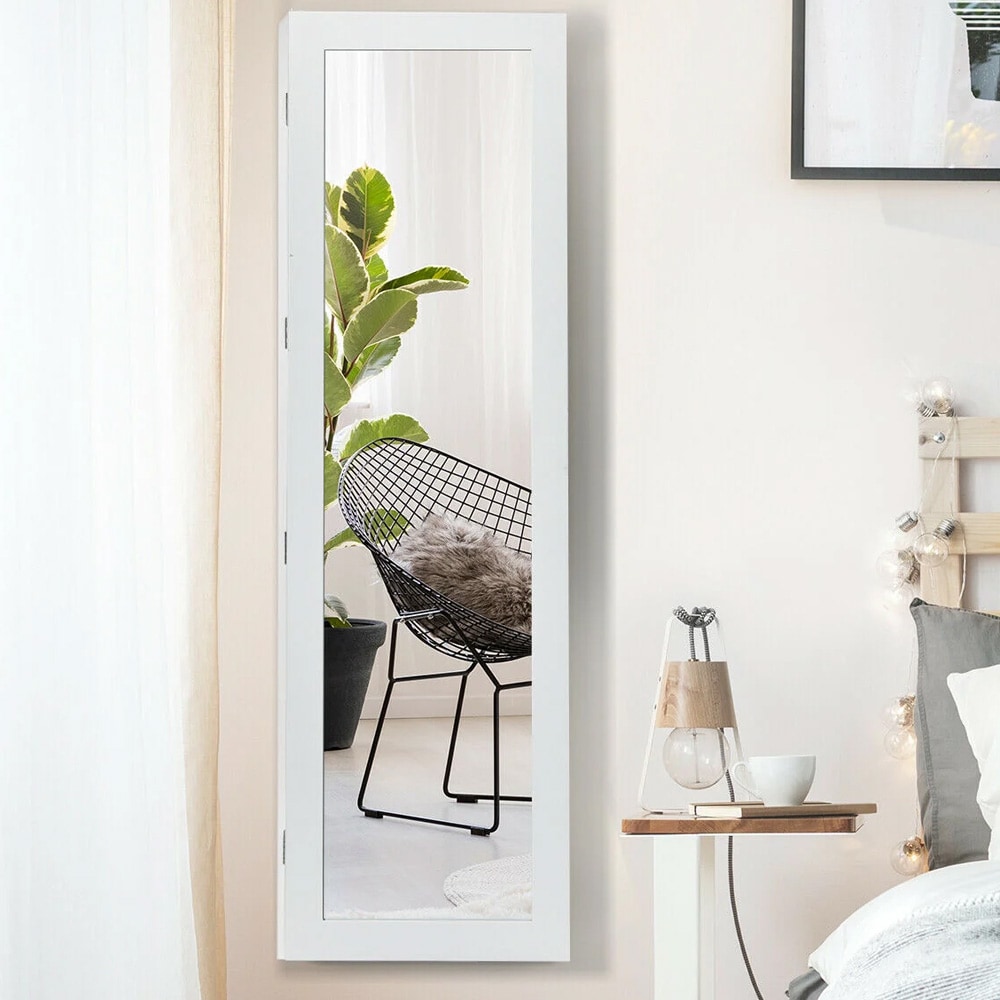 Peilillinen korukaappi seinä- tai oviasennukseen - 106x30cm