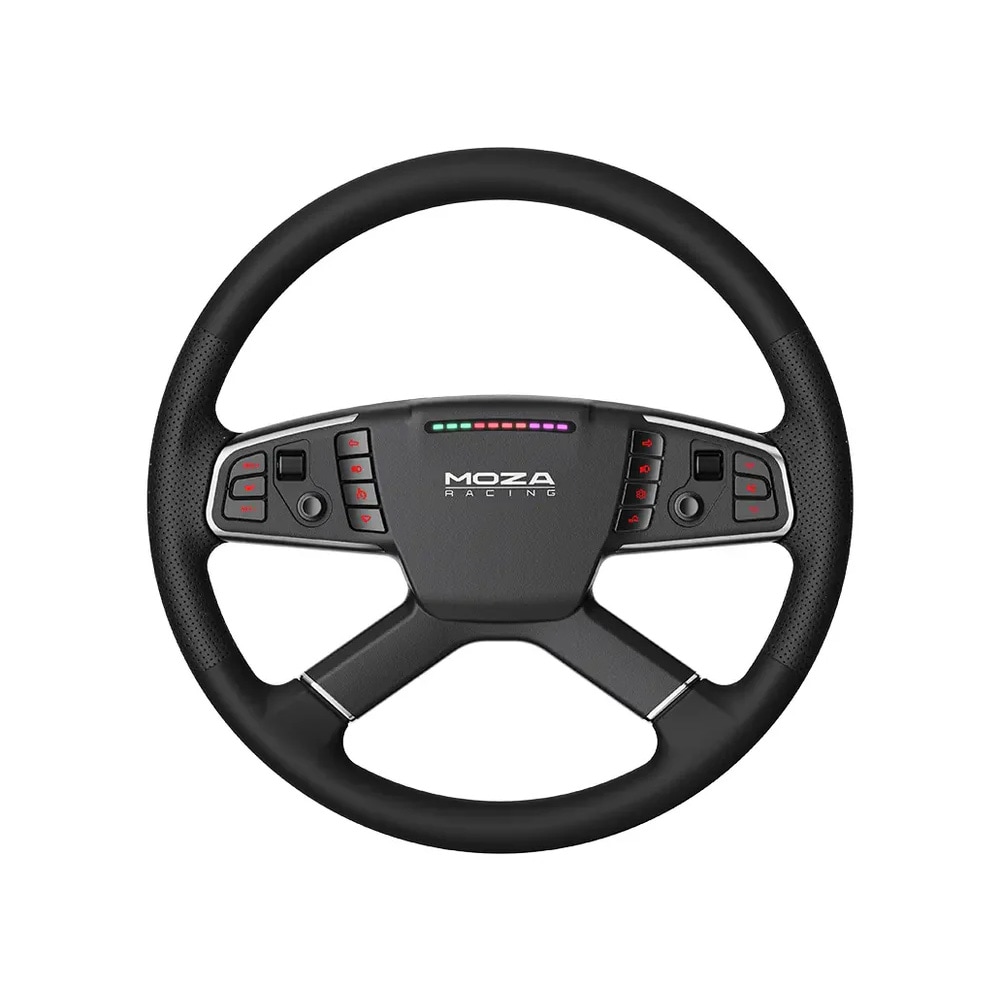 Moza Racing TSW 400 mm kuorma-auton ohjauspyörä RGB-painikkeilla ja pikalukituksella varustettuna