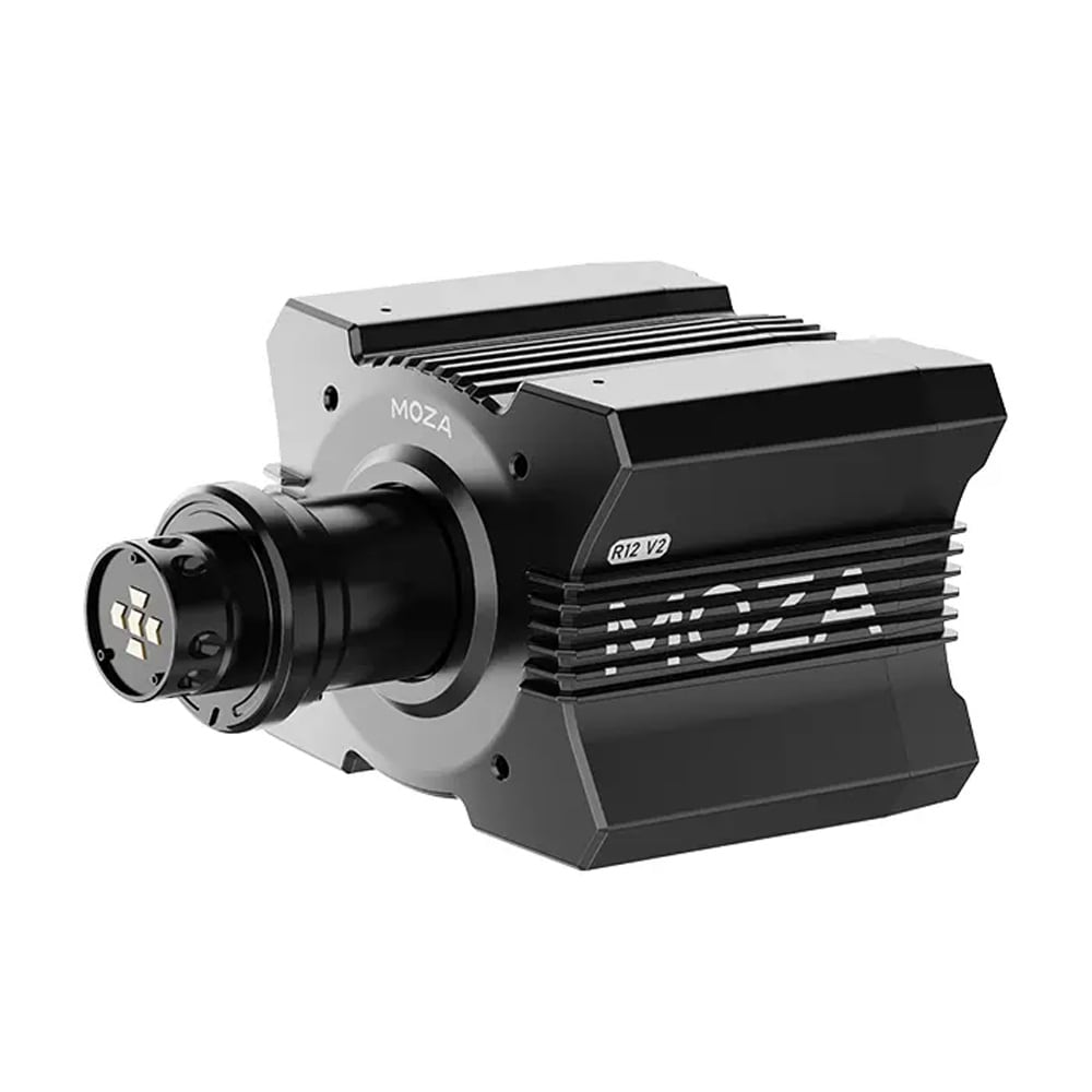 Moza R12 V2 Direct Drive Wheel Base 12 Nm:n vääntömomentilla ja langattomalla ohjauspyöräkommunikaatiolla